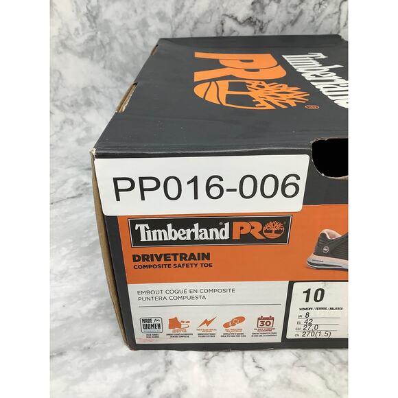 Timberland PRO  10 Black/Pink Drivetrain Work Sneaker Composite Safety Toe P16-6 - Picture 16 of 16